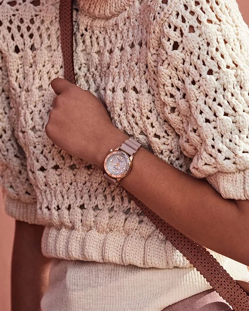 Promaster Dive Silver-Tone Dial Polyurethane Strap EO2023